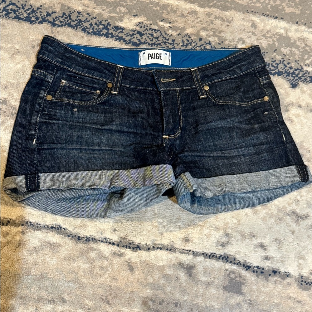 PAIGE Women's Indigo Jean Shorts